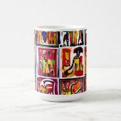 Mug Art ethnique africain peinture Abstraite (Centre)