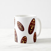 Mug Art facial abstrait moderne d'indigène africain (Devant droit)