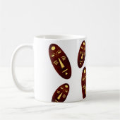 Mug Art facial abstrait moderne d'indigène africain (Gauche)