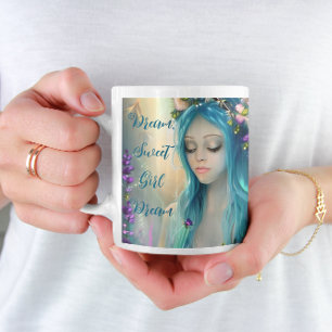 Mug Art Fantastique Éthéré Belle Fée Bleue