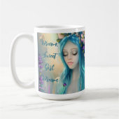 Mug Art Fantastique Éthéré | Belle Fée Bleue (Gauche)