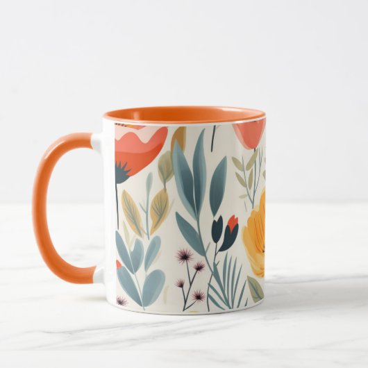 Mug Art Fleur Coloré (Gauche)