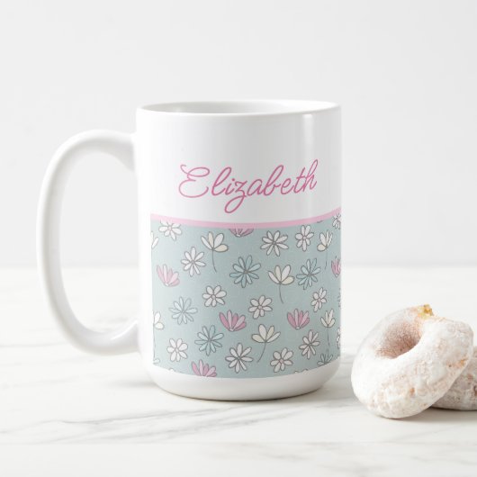 Mug Art Fleur mignon (Avec donut)