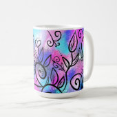 Mug Art floral amusant (Devant droit)
