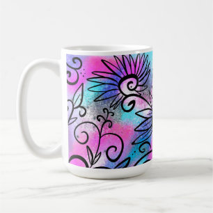 Mug Art floral amusant