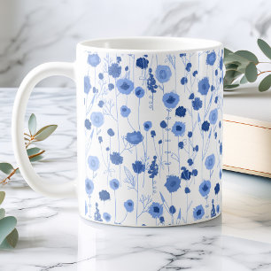 Mug Art floral botanique de prairie de fleurs sauvages