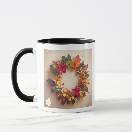 Mug "Art floral de Noël" (Gauche)