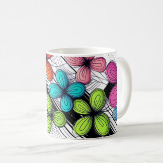 Mug Art Floral Doodle Vibrant - Mode coloré