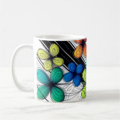 Mug Art Floral Doodle Vibrant - Mode coloré (Gauche)