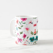 Mug Art floral dynamique (Devant gauche)