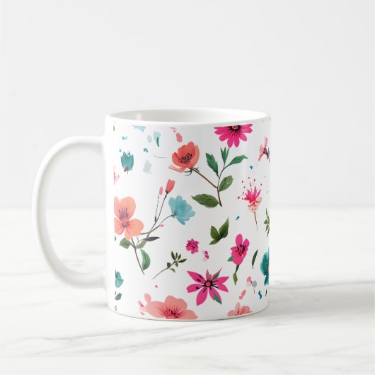 Mug Art floral dynamique (Gauche)