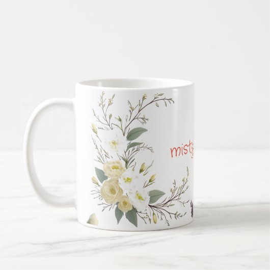 Mug art floral en spirale pastel (Gauche)