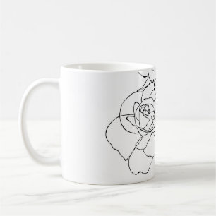 Mug Art Floral Line : Femme Minimale.