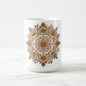 Mug Art floral mandala complexe tons bruns (Centre)