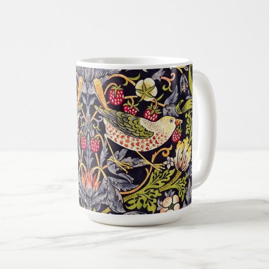 Mug Art floral Nouveau de voleur de fraise de William (Devant droit)