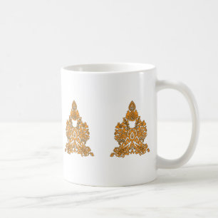 Mug Art Floral Paisley ・ Décor Boho Orange