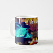 Mug Art Floral Rose bleu personnalisé (Devant gauche)