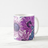 Mug Art Floral Violet (Devant droit)