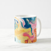 Mug Art fluide abstrait aux couleurs vives (Devant droit)