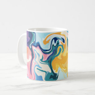 Mug Art fluide abstrait aux couleurs vives