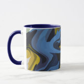 Mug Art fluide abstrait avec des courbes fluides (Gauche)