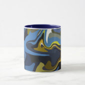 Mug Art fluide abstrait avec des courbes fluides (Centre)