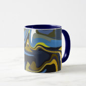 Mug Art fluide abstrait avec des courbes fluides (Devant droit)