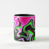 Mug Art fluide avec des perruques roses et vertes vibr (Centre)