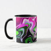 Mug Art fluide avec des perruques roses et vertes vibr (Gauche)