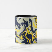 Mug Art fluide en vert olive clair, jaune et crème (Centre)