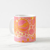 Mug Art fluide rose et orange (Devant gauche)