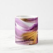 Mug Art fluide, texture dorée lilas marbrée. (Centre)