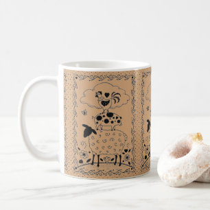 Mug ART FOLAIRE ANIMAUX DE FERME MOULER PIG ROOSTER Pr