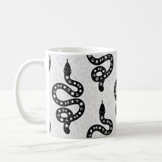 Mug Art folklorique texturé grunge sorcière serpent no (Gauche)