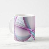 Mug Art fractal abstrait coloré en mouvement (Devant gauche)