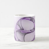 Mug Art fractal abstrait moderne lavande gris (Centre)