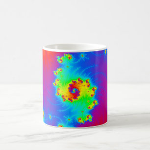 Mug Art Fractal Arc-en-ciel coloré