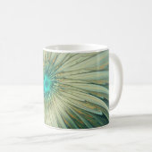 Mug Art fractal de fleurs de fantaisie vert sauge abst (Devant droit)