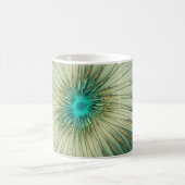 Mug Art fractal de fleurs de fantaisie vert sauge abst (Centre)