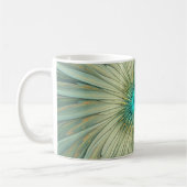 Mug Art fractal de fleurs de fantaisie vert sauge abst (Gauche)