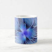 Mug Art fractal moderne abstrait bleu lavande (Centre)