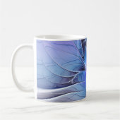 Mug Art fractal moderne abstrait bleu lavande (Gauche)