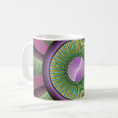 Mug Art Fractal Moderne Rond Et Coloré (Devant gauche)