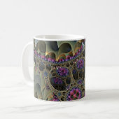 Mug ART fractal MONDE FLORAL (Devant gauche)