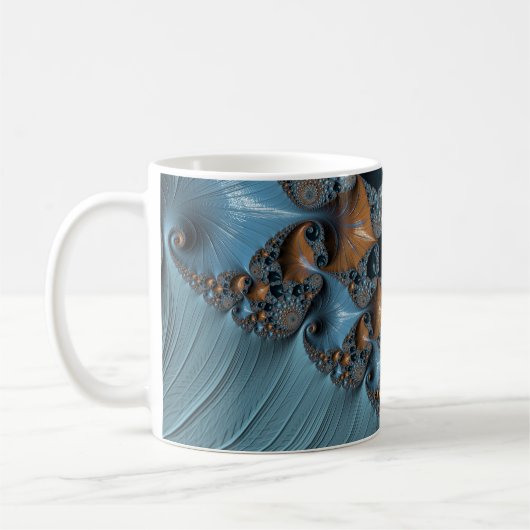 Mug Art Fractal Turquoise du Sud-Ouest (Gauche)