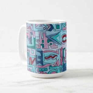 Mug Art géométrique abstrait de rue urbaine à l'aquare