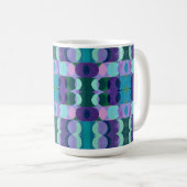 Mug Art géométrique de cercle dans des tons froids (Devant droit)