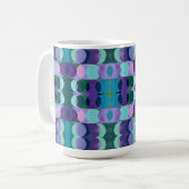 Mug Art géométrique de cercle dans des tons froids (Devant gauche)