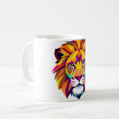 Mug Art géométrique de la tête de lion (Devant gauche)