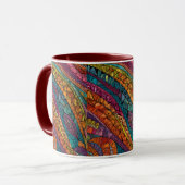 Mug Art géométrique dynamique dans des teintes vives (Devant gauche)